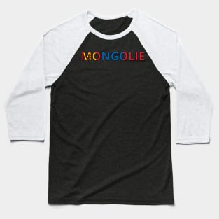 Drapeau Mongolie Baseball T-Shirt